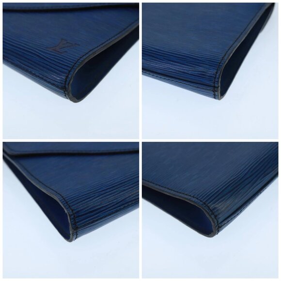 LOUIS VUITTON Epi Art Deco Clutch Bag Blue M52635 LV Auth ep6698 - Picture 14 of 16